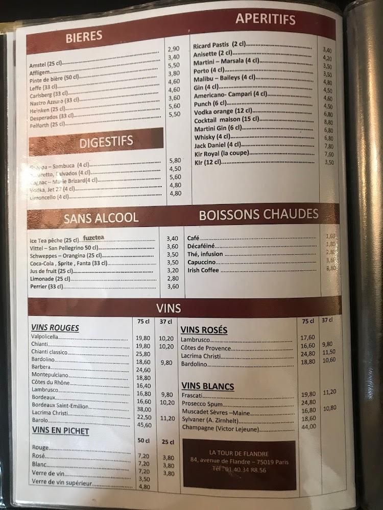 La Tour de Flandre - Menu Image 4